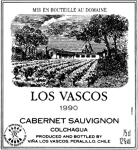 LOS VASCOS CABERNET SAUVIGNON Logo (DPMA, 20.07.1994)