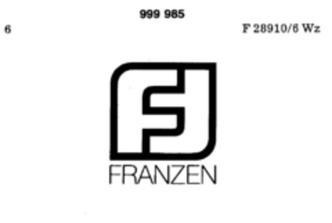 FF FRANZEN Logo (DPMA, 20.04.1979)