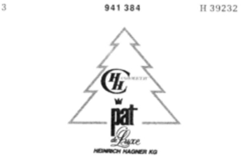 CHH COSMETIC pat de Luxe HEINRICH HAGNER KG Logo (DPMA, 03/16/1974)