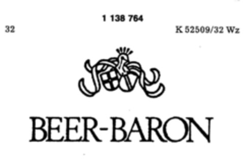 BEER-BARON Logo (DPMA, 03/14/1988)