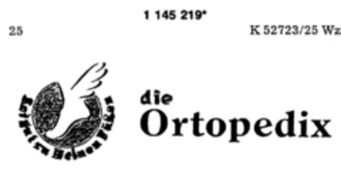 die Ortopedix Sei gut zu Deinen Füßen Logo (DPMA, 29.04.1988)
