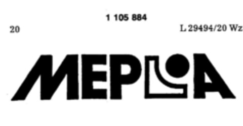 MEPLA Logo (DPMA, 10/15/1986)