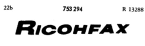 RICOHFAX Logo (DPMA, 02/17/1960)