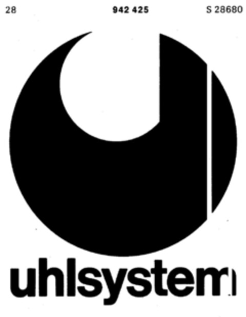 uhlsystem Logo (DPMA, 18.03.1975)