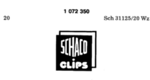 SCHACO CLIPS Logo (DPMA, 06/18/1984)