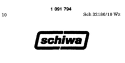 schiwa Logo (DPMA, 17.09.1985)