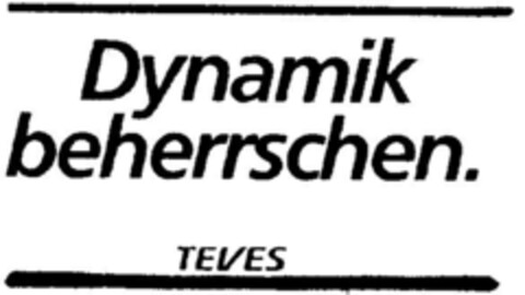 Dynamik beherrschen. TEVES Logo (DPMA, 13.03.1989)