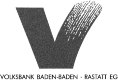 V VOLKSBANK BADEN-BADEN . RASTATT EG Logo (DPMA, 23.05.1991)
