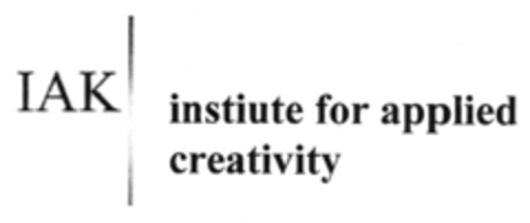 IAK instiute for applied creativity Logo (DPMA, 13.01.2011)