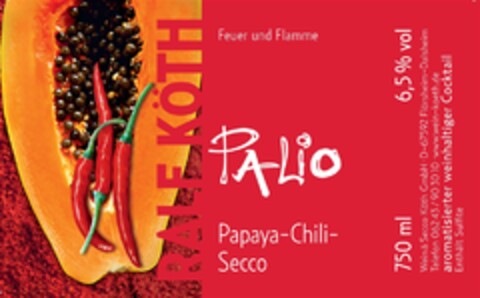 PALiO Papaya-Chili- Secco Logo (DPMA, 25.09.2013)