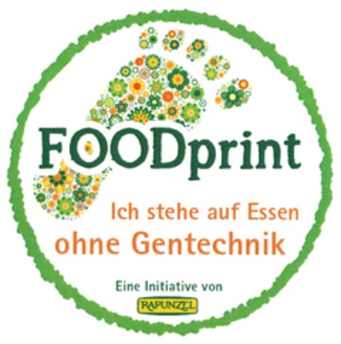 FOODprint Ich stehe auf Essen ohne Gentechnik Eine Initiative von RAPUNZEL Logo (DPMA, 09.06.2017)