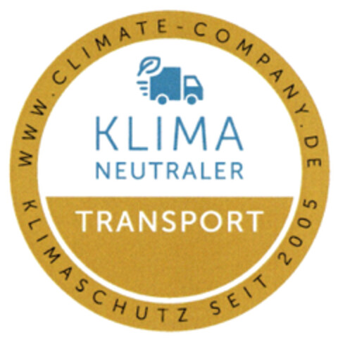 KLIMA NEUTRALER TRANSPORT WWW.CLIMATE-COMPANY.DE KLIMASCHUTZ SEIT 2005 Logo (DPMA, 25.08.2021)