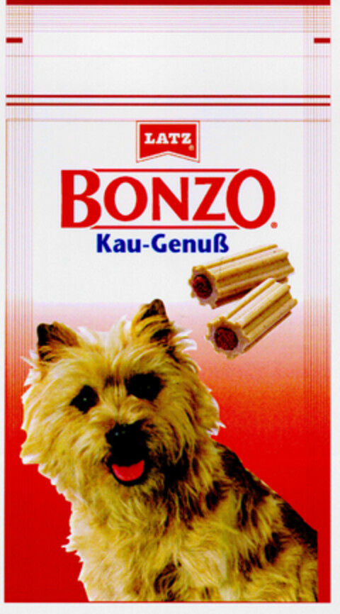 LATZ BONZO Kau-Genuß Logo (DPMA, 25.03.1998)