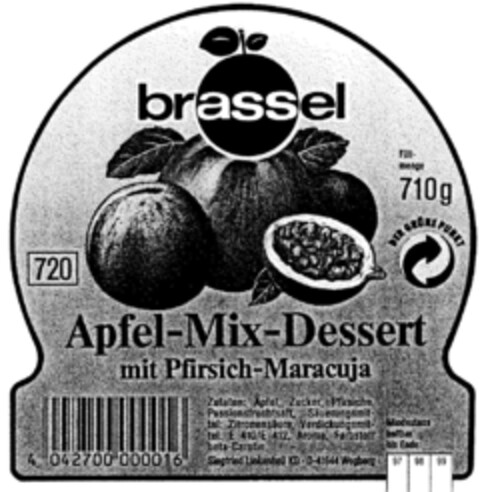 brassel Apfel-Mix-Dessert Logo (DPMA, 22.04.1998)