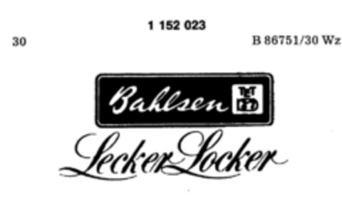 Bahlsen TET Lecker Locker Logo (DPMA, 03.03.1989)