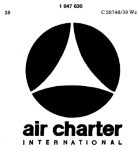 air charter INTERNATIONAL Logo (DPMA, 10/28/1980)