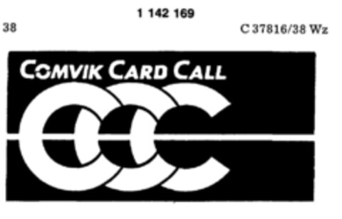 COMVIK CARD CALL CCC Logo (DPMA, 07.07.1988)