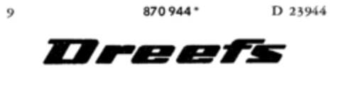 Dreefs Logo (DPMA, 07.11.1969)