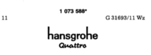 hansgrohe Quattro Logo (DPMA, 09/27/1984)