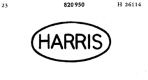 HARRIS Logo (DPMA, 01.02.1965)