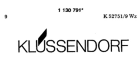 KLUSSENDORF Logo (DPMA, 05.05.1988)