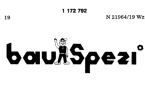 bau Spezi Logo (DPMA, 15.10.1988)