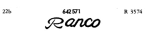 Ranco Logo (DPMA, 09.08.1952)