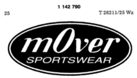 mOver SPORTSWEAR Logo (DPMA, 15.11.1988)