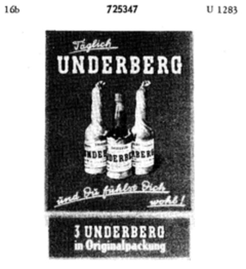 Täglich UNDERBERG Logo (DPMA, 26.07.1958)