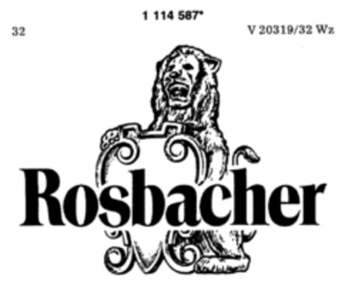 Rosbacher Logo (DPMA, 16.06.1987)