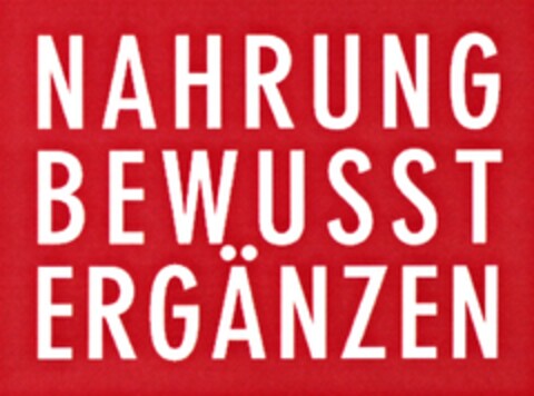 NAHRUNG BEWUSST ERGÄNZEN Logo (DPMA, 12.06.2009)