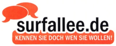 surfallee.de KENNEN SIE DOCH WEN SIE WOLLEN! Logo (DPMA, 19.06.2009)