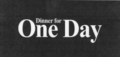 Dinner for One Day Logo (DPMA, 03/14/2013)