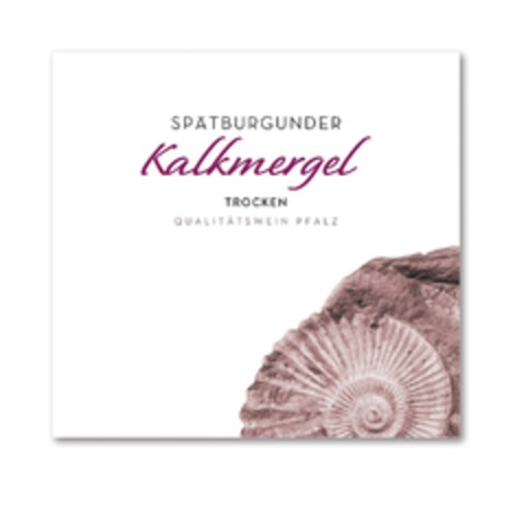 SPÄTBURGUNDER Kalkmergel TROCKEN QUALITÄTSWEIN PFALZ Logo (DPMA, 10/19/2016)