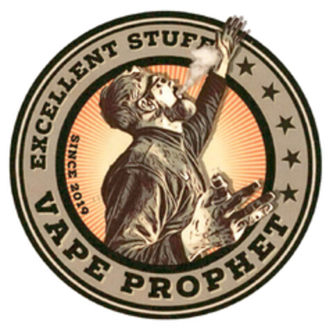 VAPE PROPHET EXCELLENT STUFF SINCE 2019 Logo (DPMA, 30.11.2018)