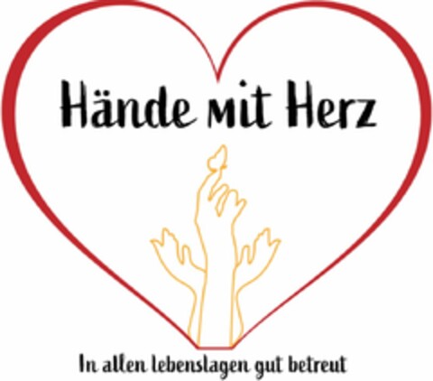 Hände mit Herz In allen Lebenslagen gut betreut Logo (DPMA, 12/06/2021)