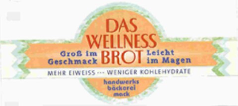 DAS WELLNESS BROT Groß im Geschmack Leicht im Magen Logo (DPMA, 01/25/2003)