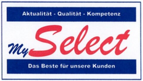 MySelect Aktualität - Qualität - Kompetenz Logo (DPMA, 03.02.2004)