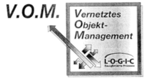 V.O.M. Vernetztes Objekt-Management Logo (DPMA, 15.07.1998)