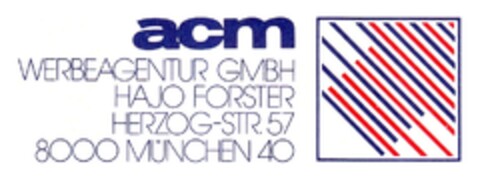 acm WERBEAGENTUR GMBH Logo (DPMA, 16.05.1980)