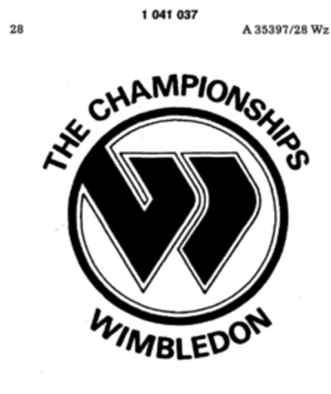 THE CHAMPIONSHIPS WIMBLEDON Logo (DPMA, 06.02.1982)