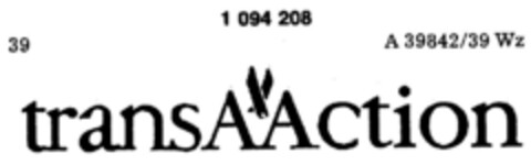 transAAction Logo (DPMA, 23.04.1985)