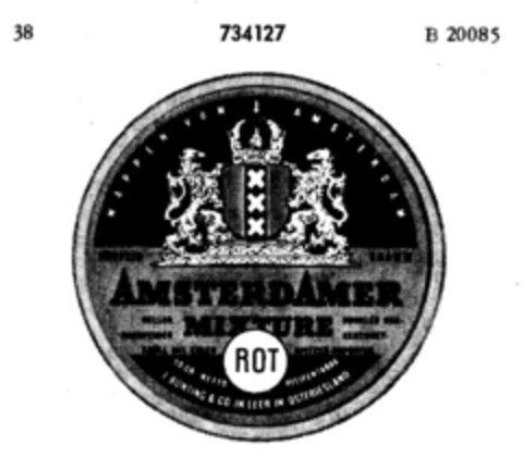 AMSTERDAMER MIXTURE ROT Logo (DPMA, 15.05.1959)