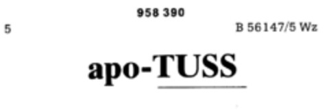 apo-TUSS Logo (DPMA, 26.05.1976)