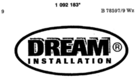DREAM INSTALLATION Logo (DPMA, 30.01.1986)