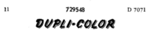 DUPLI-COLOR Logo (DPMA, 02/01/1956)