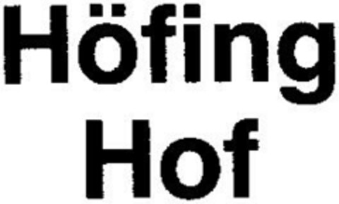 Höfing Hof Logo (DPMA, 28.12.1978)
