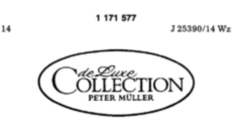 COLLECTION  de Luxe PETER MÜLLER Logo (DPMA, 09.07.1990)