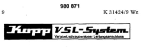 KOPP VSL-System Logo (DPMA, 22.09.1970)