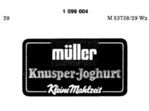 müller Knusper-Joghurt Kleine Mahlzeit Logo (DPMA, 14.10.1983)